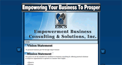 Desktop Screenshot of empowermentbusinessconsultingsolutionsinc.com